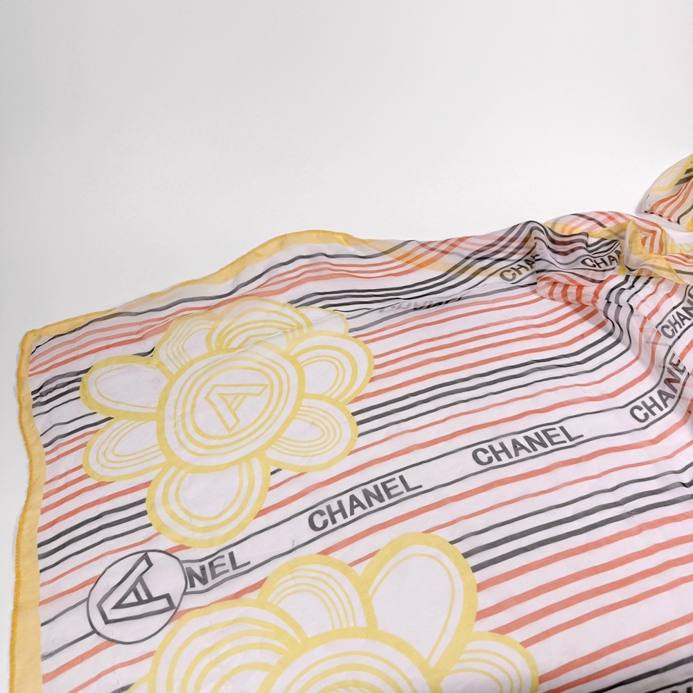 Vintage Chanel 100% Silk Scarf - Picture 8 of 9
